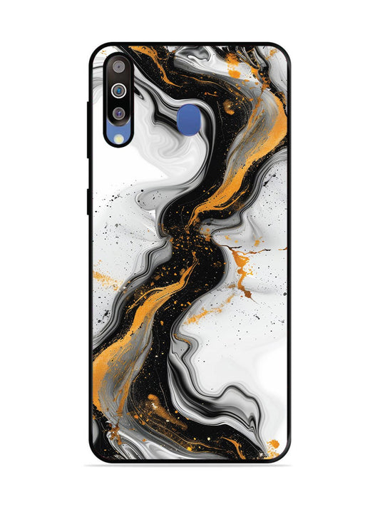 Samsung Galaxy M30 Black And Golden Marble Essence