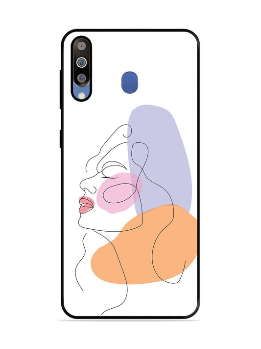 Samsung Galaxy M30 Line Art Girl Face