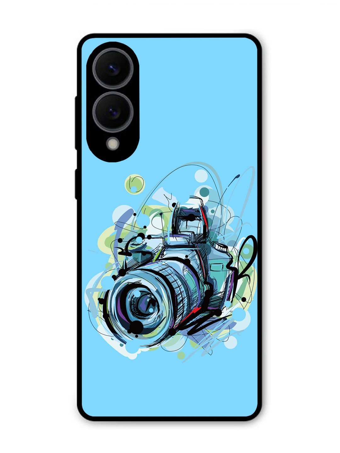 Samsung S25 Edge Camera Blue Background