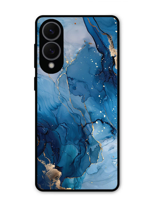 Samsung S25 Edge Oceanic Pattern with Golden Sprinkles