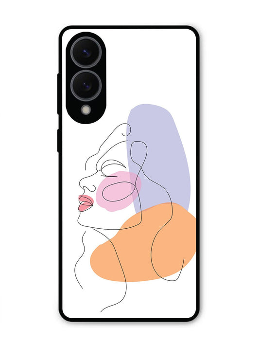 Samsung S25 Edge Line Art Girl Face