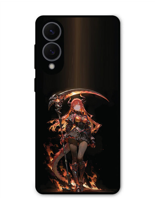 Samsung S25 Edge anime-girl-sycthe-red-hair-horn