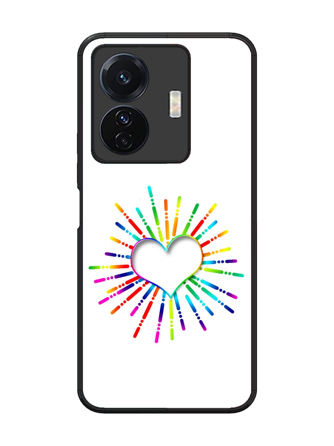 Vivo T1 Pro Colourful Heart on White