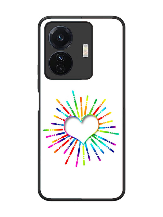 Vivo T1 Pro Colourful Heart on White