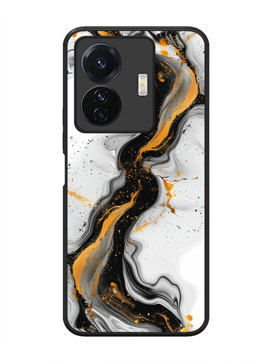 Vivo T1 Pro Black And Golden Marble Essence