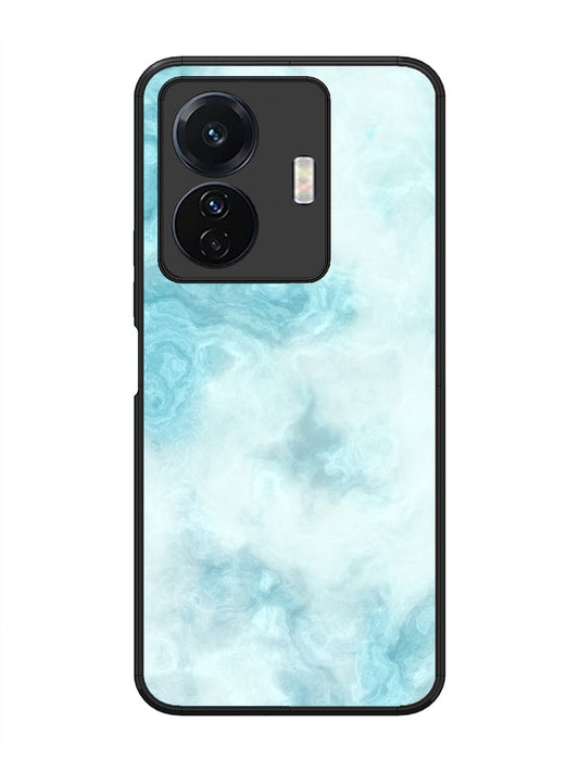Vivo T1 Pro Light Blue with White Ocean Marble