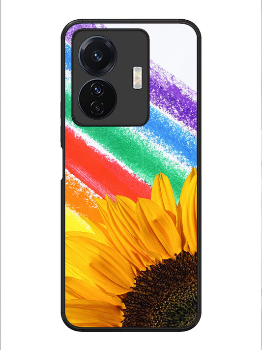 Vivo T1 Pro Sunflower on Colourful Lines
