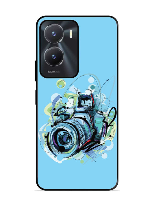 Vivo Y16 Camera Blue Background