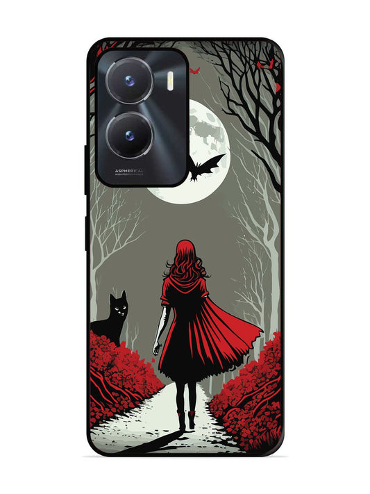 Vivo Y16 Scarlet Girl in Red Forest
