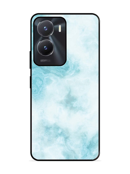 Vivo Y16 Light Blue with White Ocean Marble