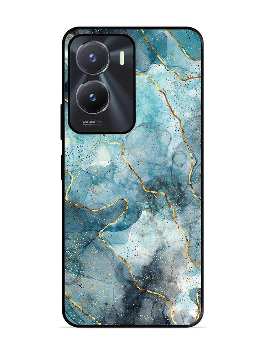Vivo Y16 Oceanic Golden Strip Marble