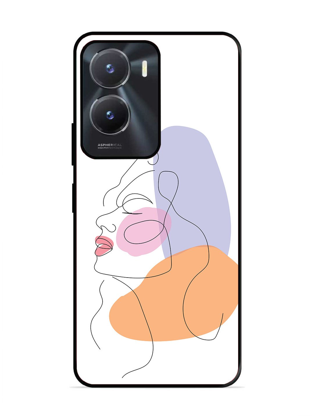 Vivo Y16 Line Art Girl Face