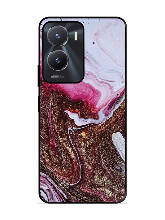 Vivo Y16 Elegant Rose & Gold Marble