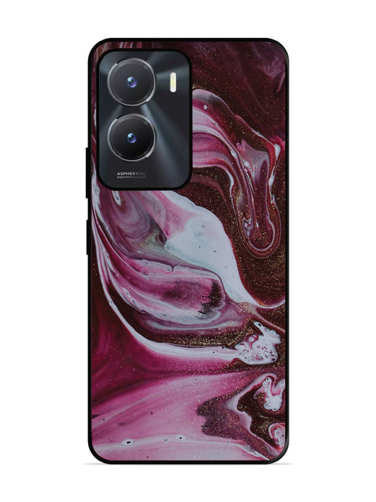 Vivo Y16 Pink And Golden Marble