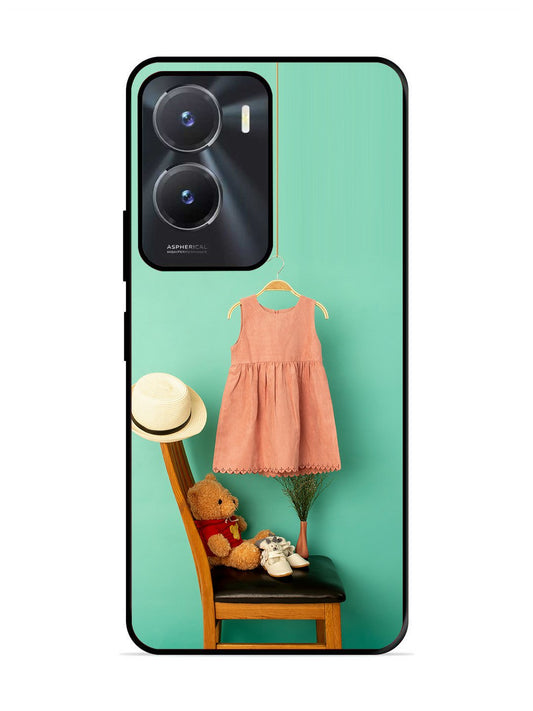 Vivo Y16 Trendy dress for girl near toy bear