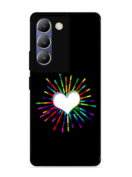 Vivo Y200E Colourful Heart on Black