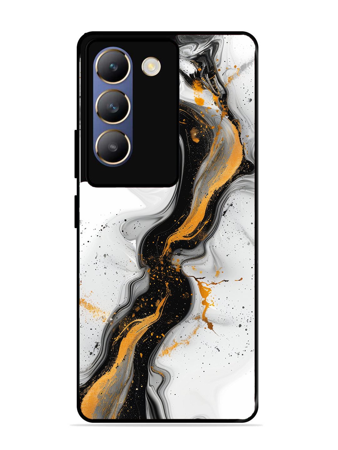 Vivo Y200E Black And Golden Marble Essence