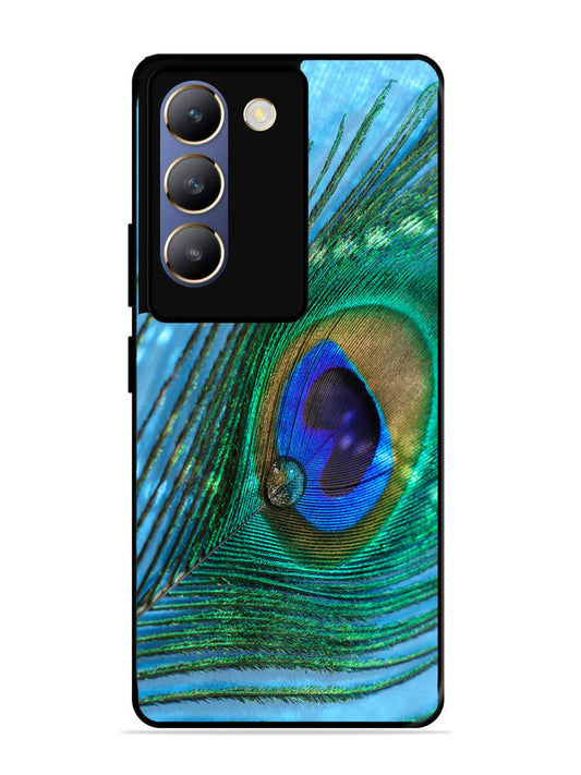 Vivo Y200E A drop on Peacock Feather