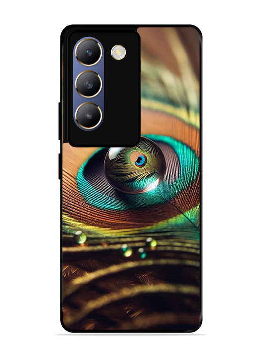 Vivo Y200E Water Drop On Peacock Feather