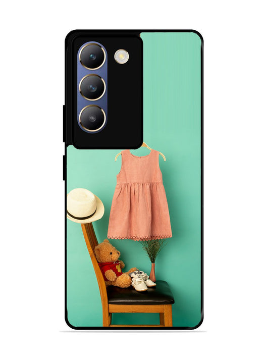 Vivo T3 5G Trendy dress for girl near toy bear