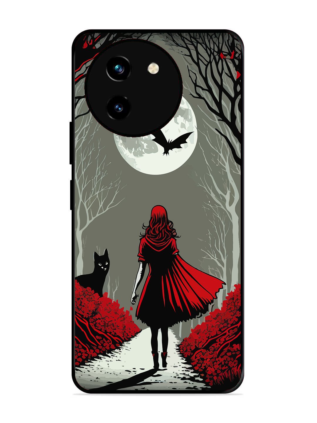 Vivo Y200i Scarlet Girl in Red Forest