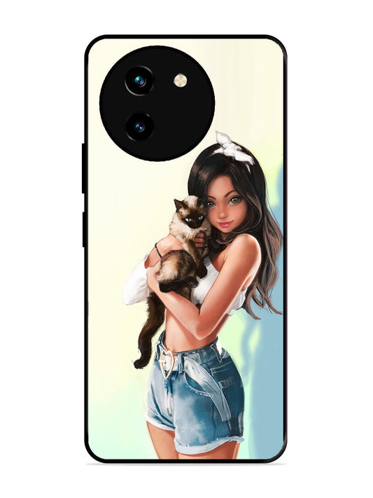 Vivo Y200i Cute Girl with Cat