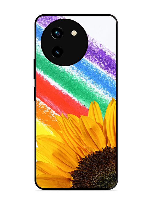 Vivo Y200i Sunflower on Colourful Lines