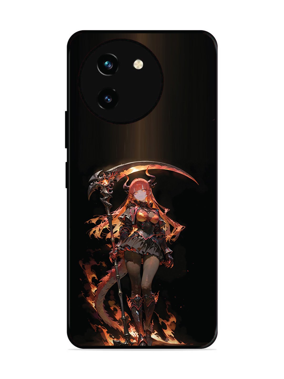 Vivo Y200i anime-girl-sycthe-red-hair-horn
