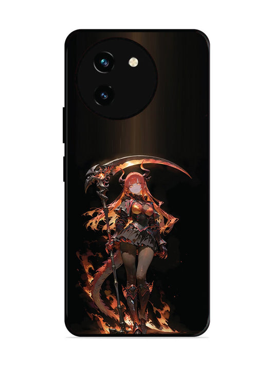 Vivo Y200i anime-girl-sycthe-red-hair-horn