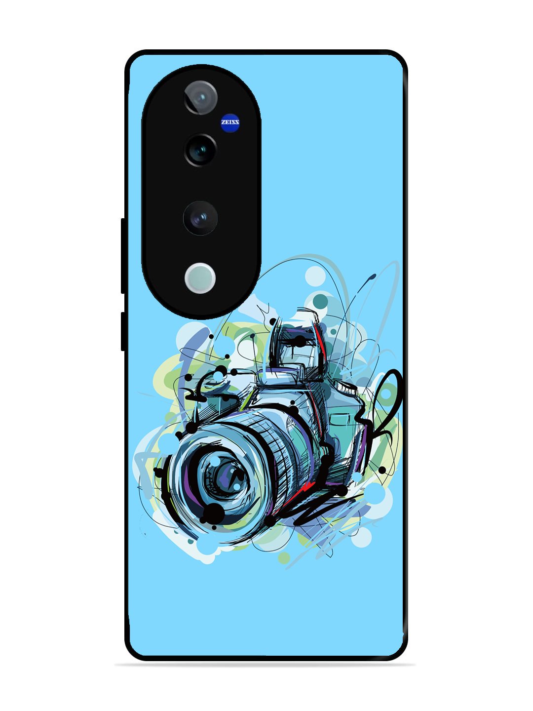 Vivo V40 Pro Camera Blue Background