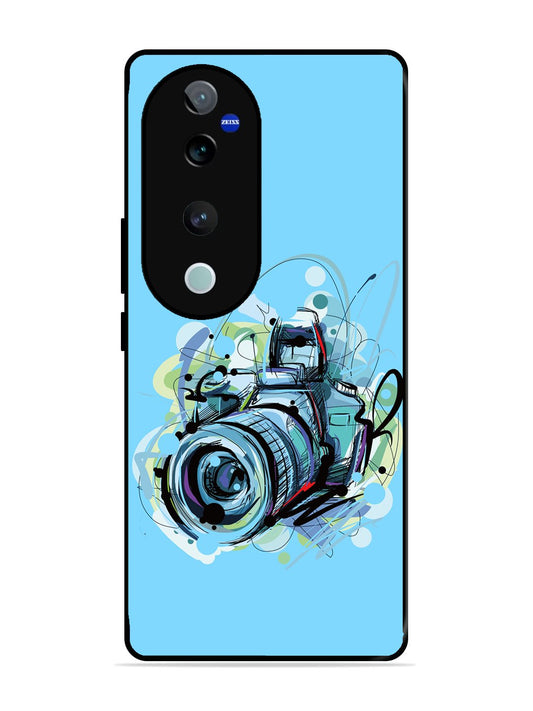 Vivo V40 Pro Camera Blue Background
