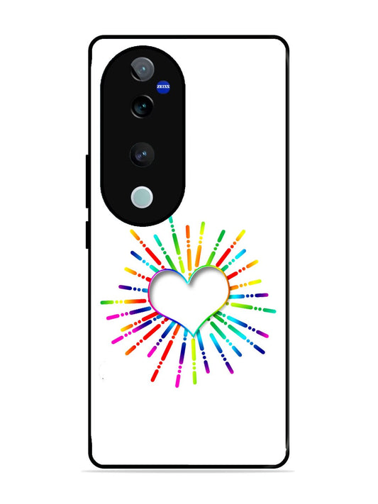 Vivo V40 Pro Colourful Heart on White