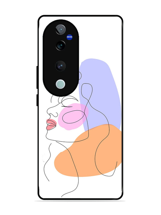 Vivo V40 Pro Line Art Girl Face