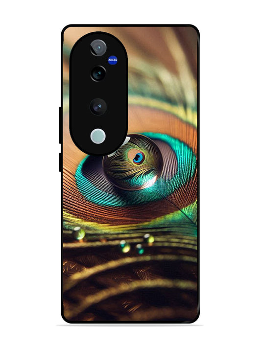Vivo V40 Pro Water Drop On Peacock Feather
