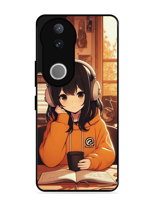 Vivo V50 Cute Girl listening Music