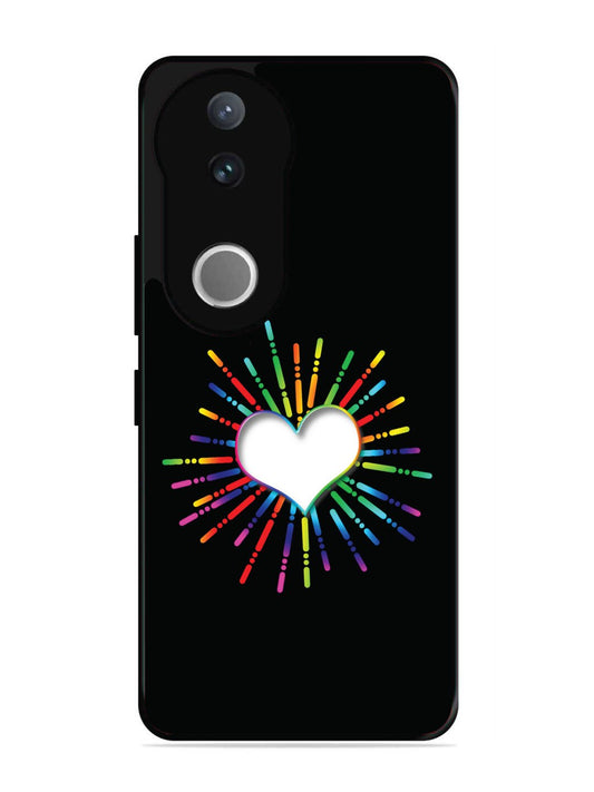 Vivo V50 Colourful Heart on Black