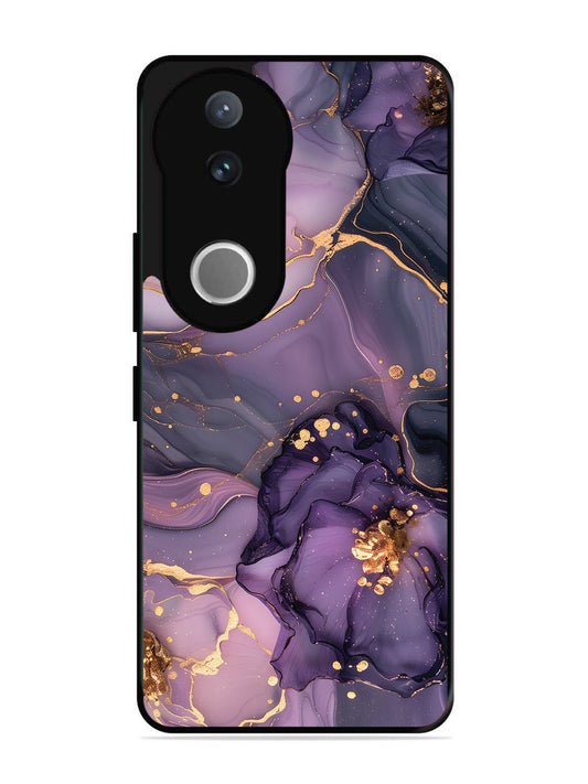 Vivo V50 Royal Orchid Theme Marble