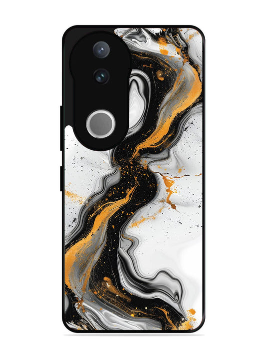 Vivo V50 Black And Golden Marble Essence