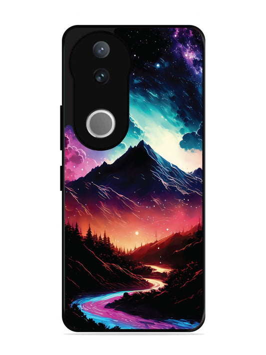 Vivo V50 mountain-valley-Colorful-cloud-at-night