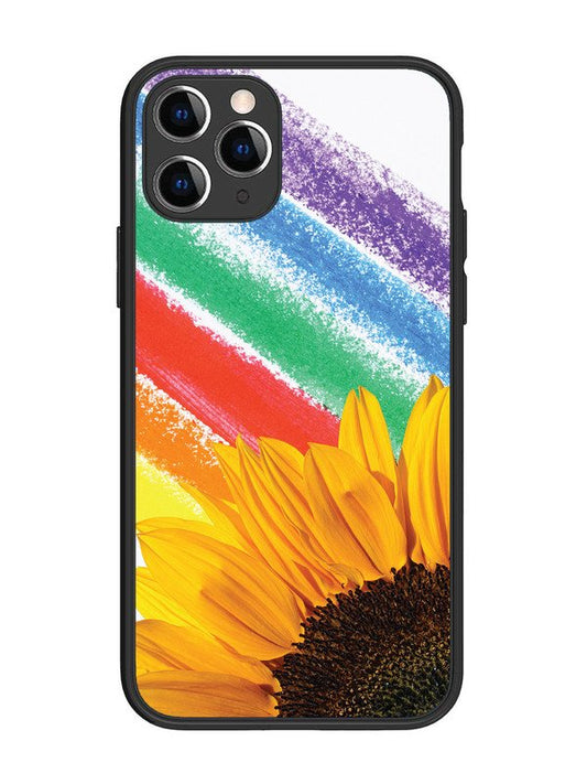iPhone 11 Pro Sunflower on Colourful Lines