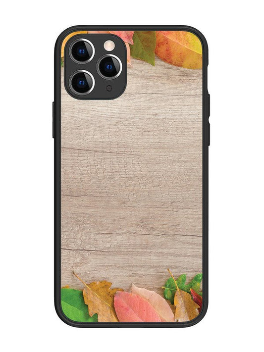 iPhone 11 Pro Autumn Leafs On Wooden Table